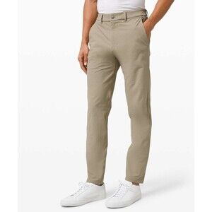 Lululemon Commission Pant Slim Novelty Canvas Tofino Sand Men's 34 x 30 M5A73S